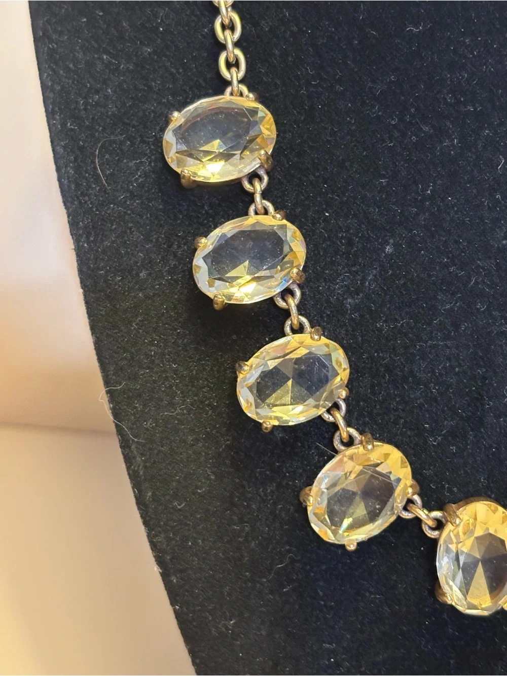 J.Crew Gold-Tone Pale Yellow Necklace 18”+3”